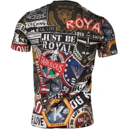 Multicolor Graphic Print Cotton Crew Neck T-shirt