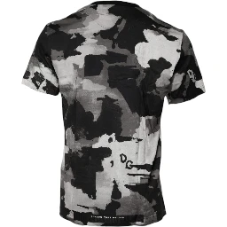 Multicolor Camouflage Crew Neck T-shirt