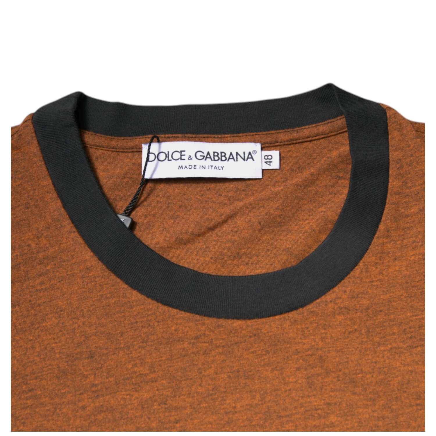 Brown DG Logo Polyester Crew Neck T-shirt