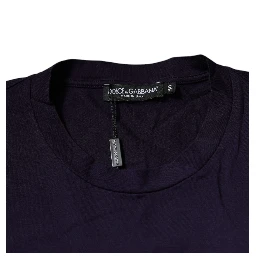 Purple DG Logo Cotton Crew Neck T-shirt