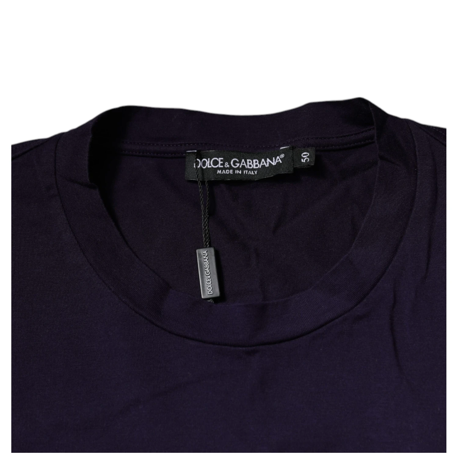Purple DG Logo Cotton Crew Neck T-shirt