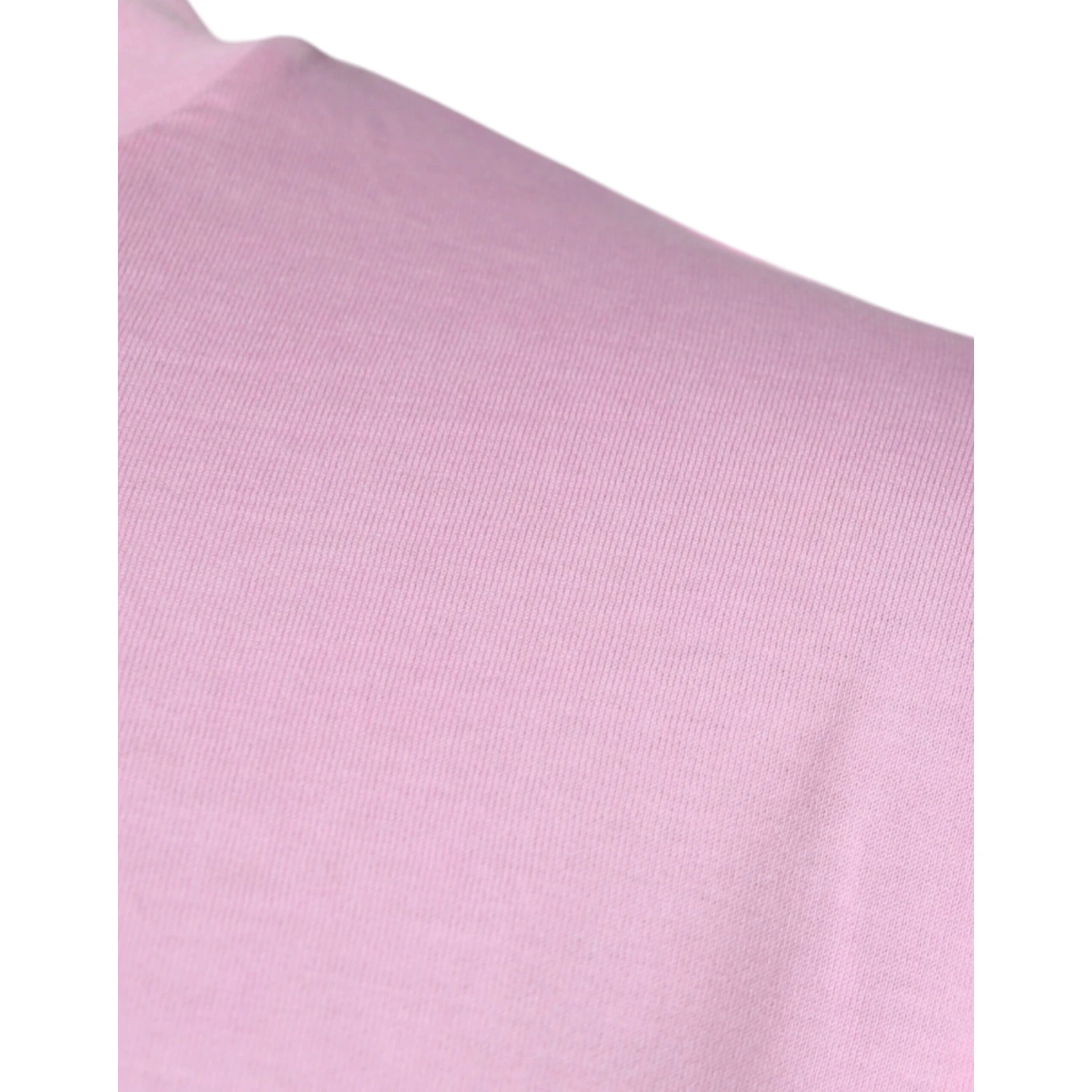 Pink Logo Print Cotton Crew Neck T-shirt