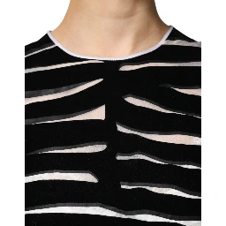 Black White Zebra A-line Sheath Mini Dress