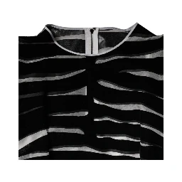 Black White Zebra A-line Sheath Mini Dress