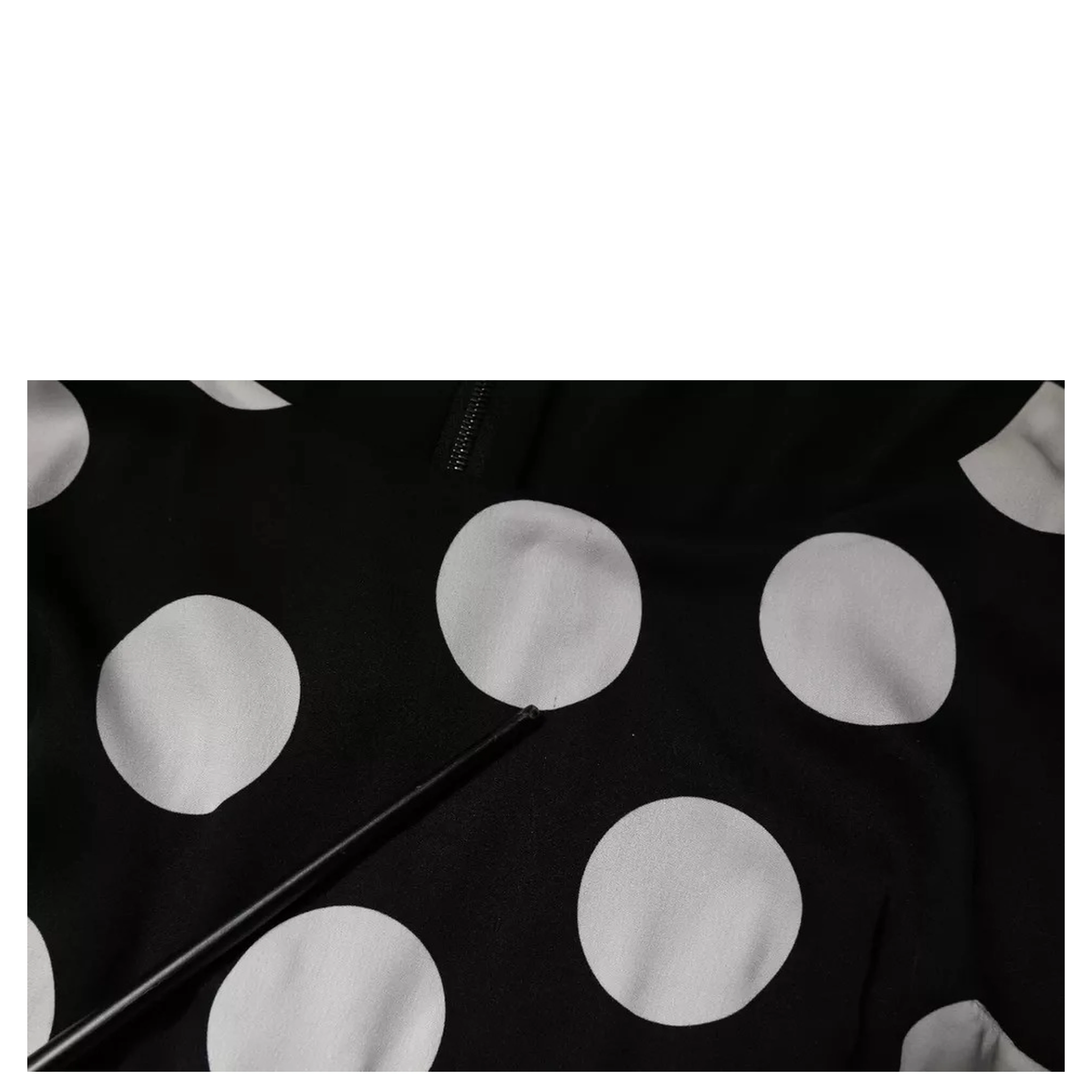 Black White Silk Polka Dots Sheath Midi Dress