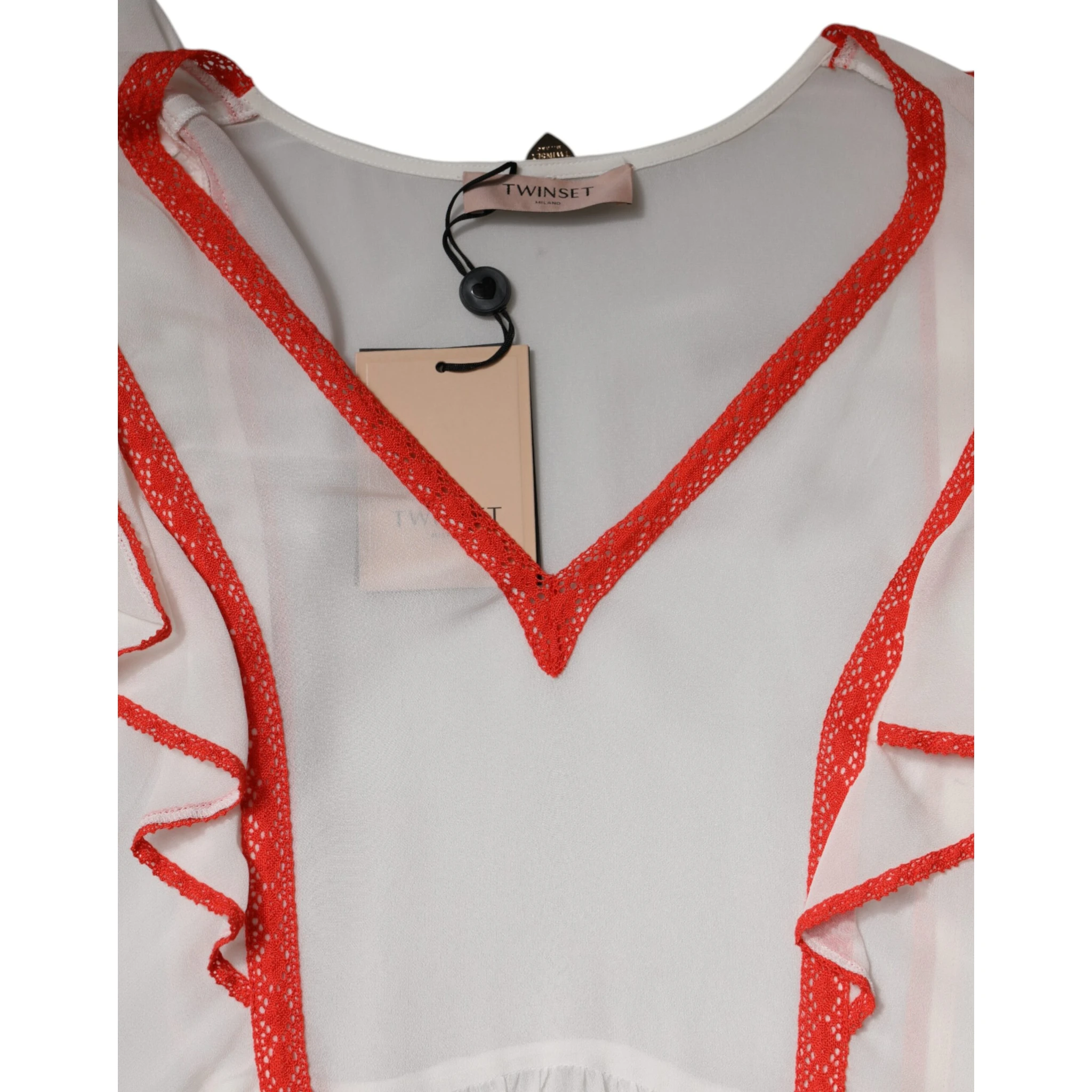 White Viscose Ruffle Sleeves A-line Pleated Mini Dress