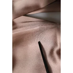 Pink Satin Long Sleeves Sheath Wrap Mini Dress