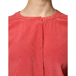 Red Long Sleeves Pencil Cut Drawstring Waist Dress