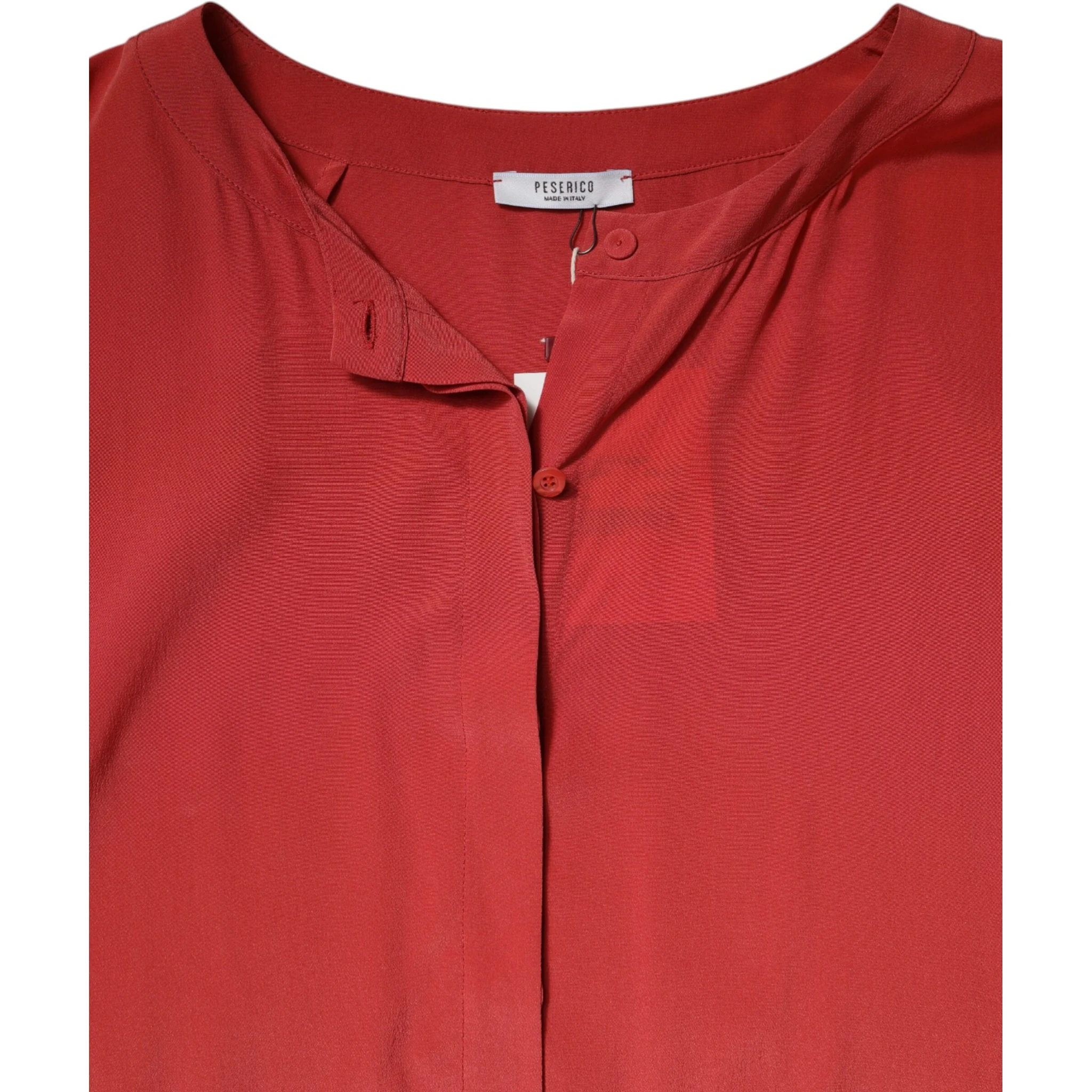 Red Long Sleeves Pencil Cut Drawstring Waist Dress