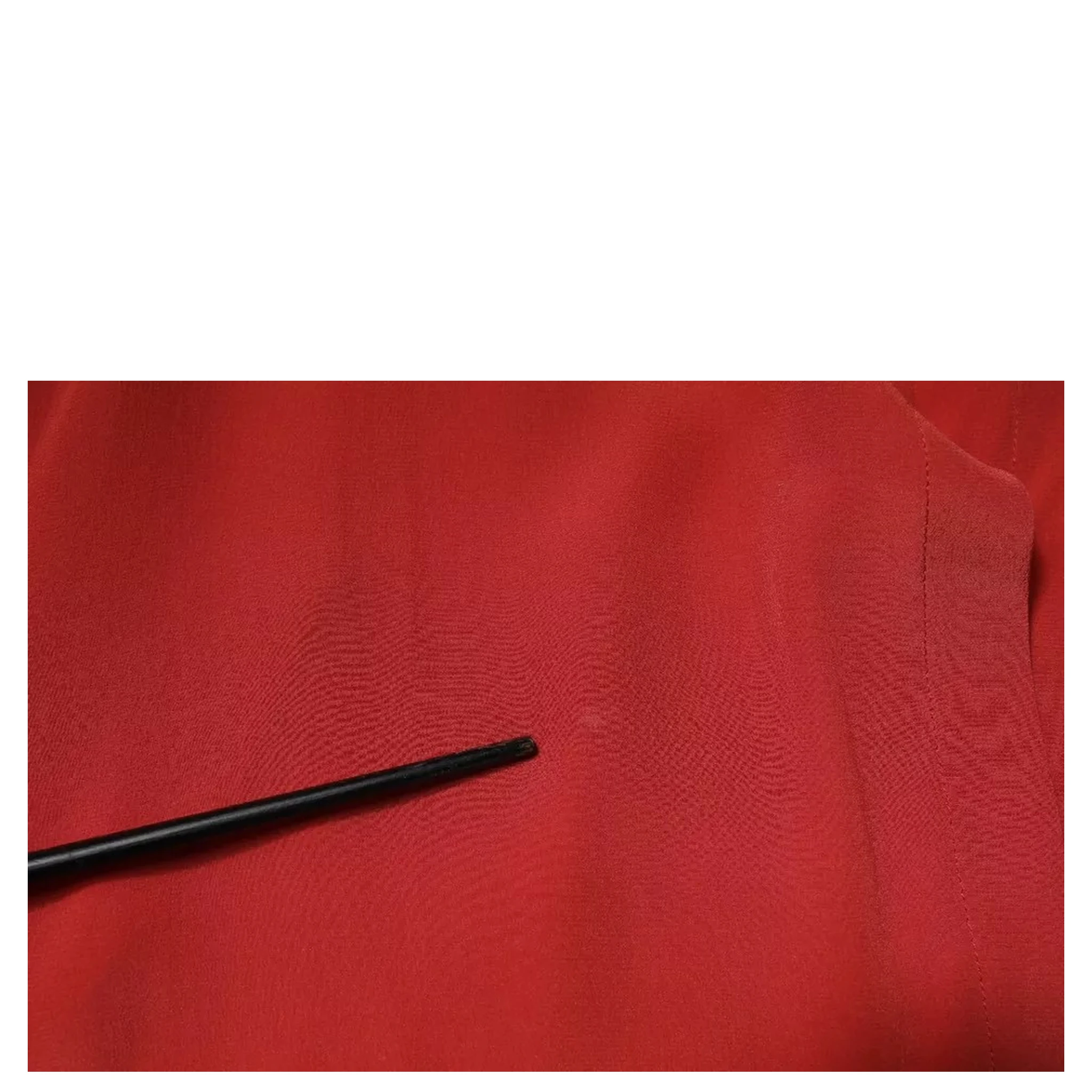 Red Long Sleeves Pencil Cut Drawstring Waist Dress