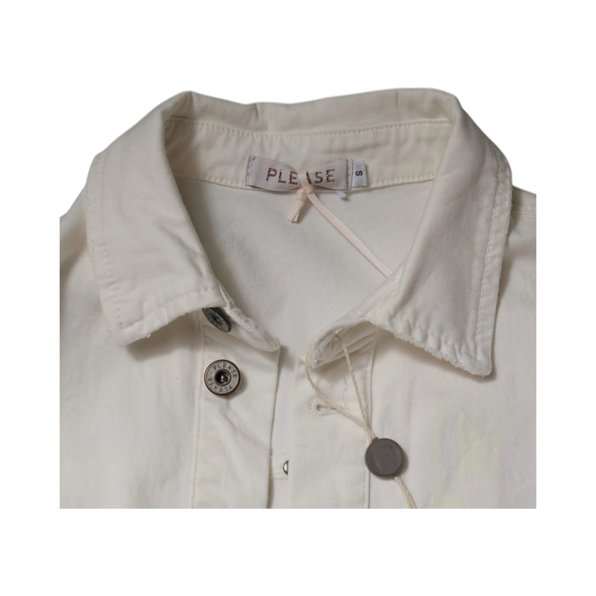 White Cotton Short Sleeves Button Down Romper Dress