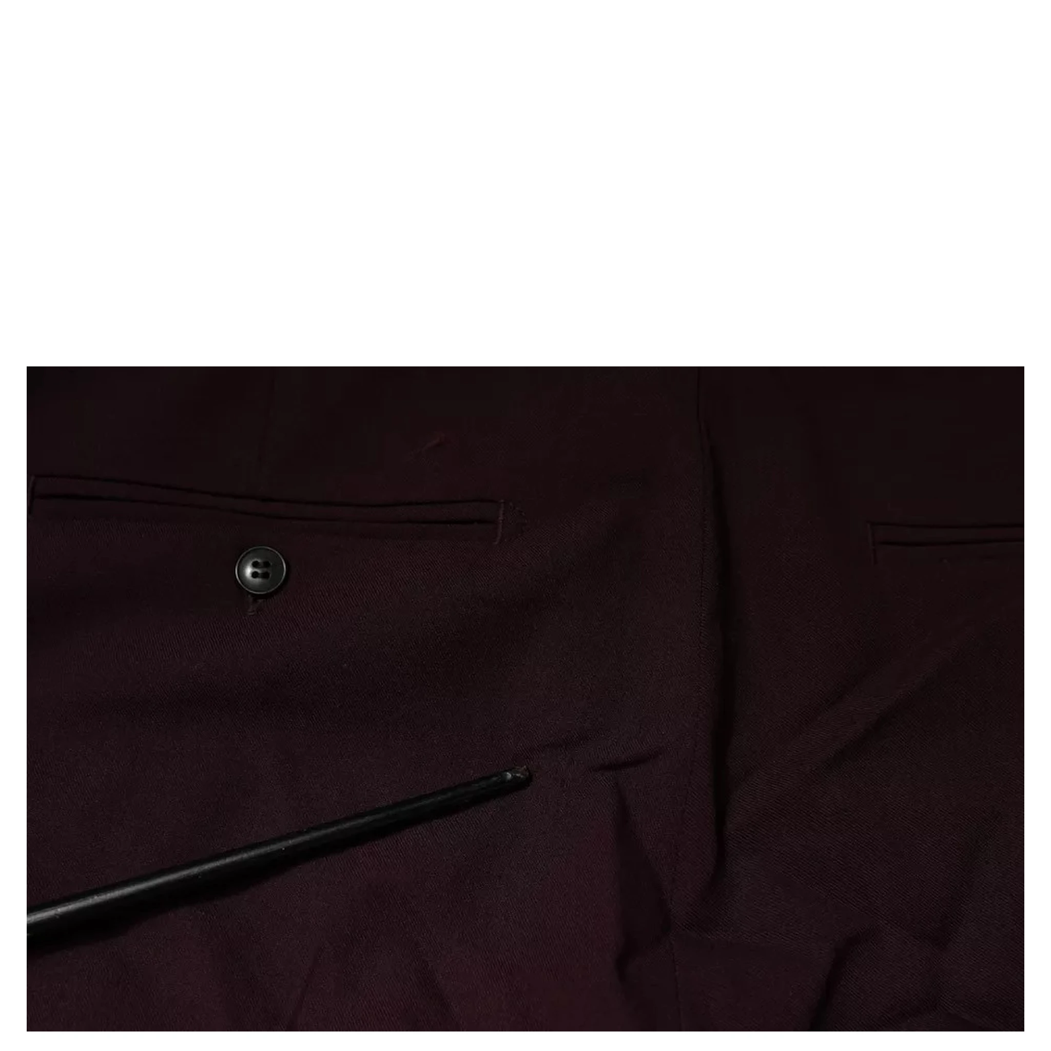 Maroon Mid Waist Tapered Skinny Dress Pants