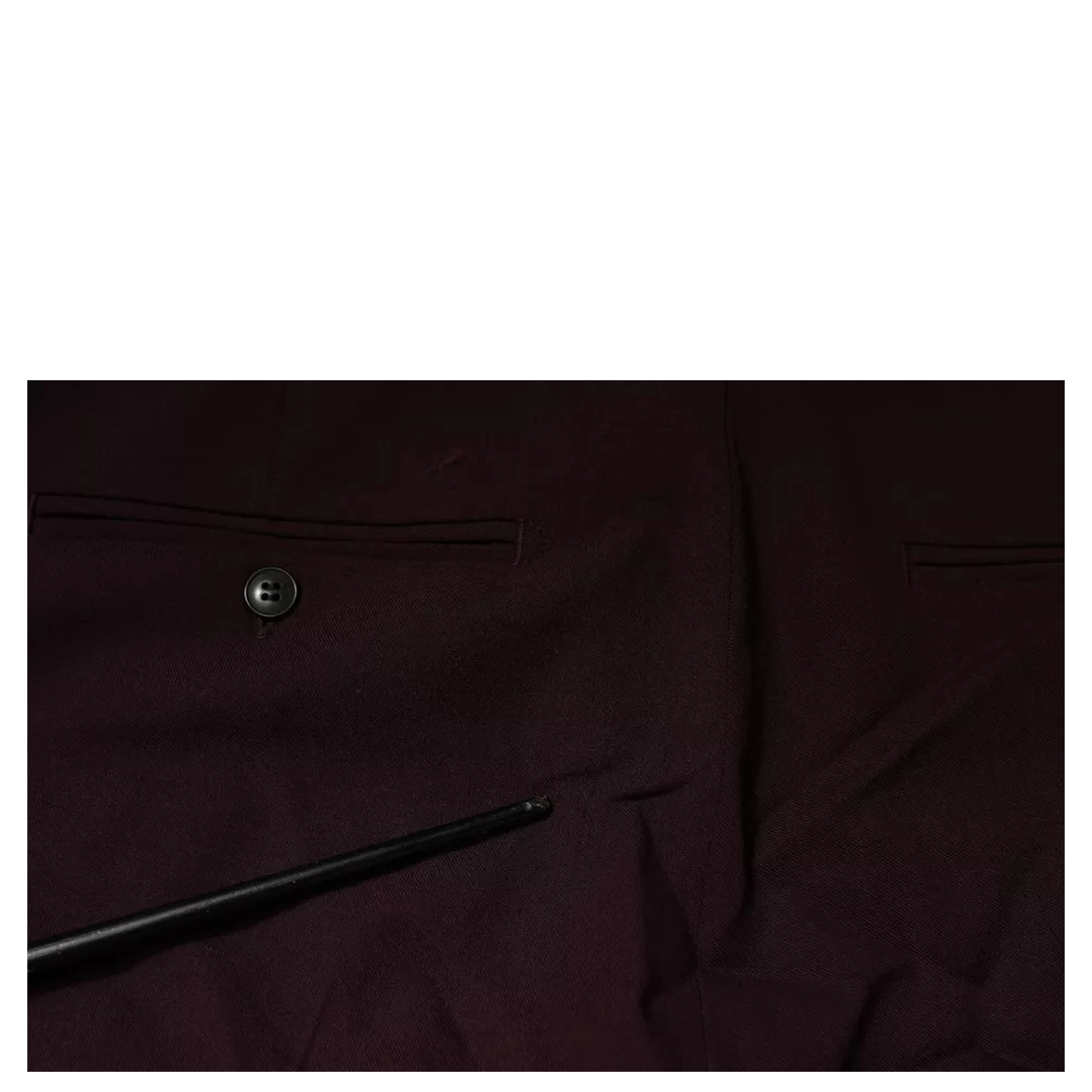 Maroon Mid Waist Tapered Skinny Dress Pants