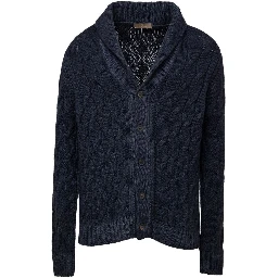 Blue Cashmere Cardigan