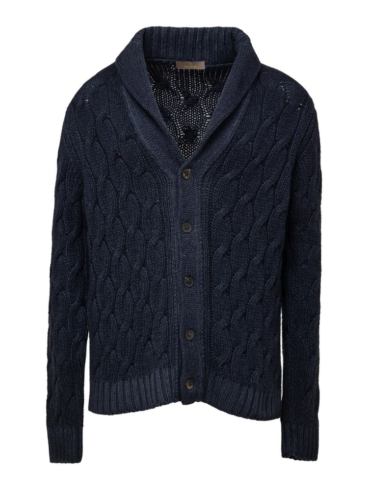 Blue Cashmere Cardigan