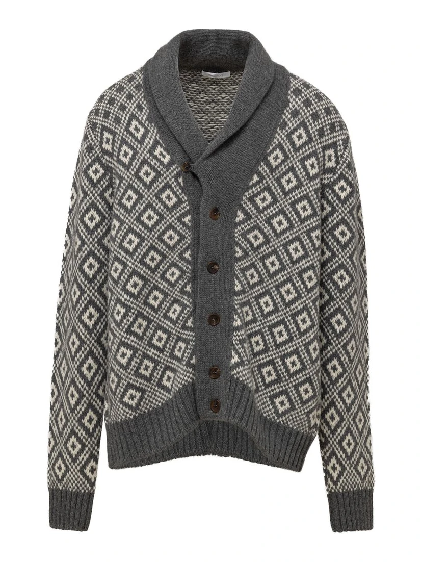 Bicolor Cashmere Cardigan
