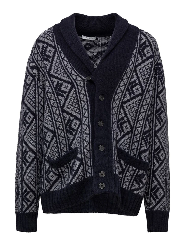 Bicolor Cashmere Cardigan