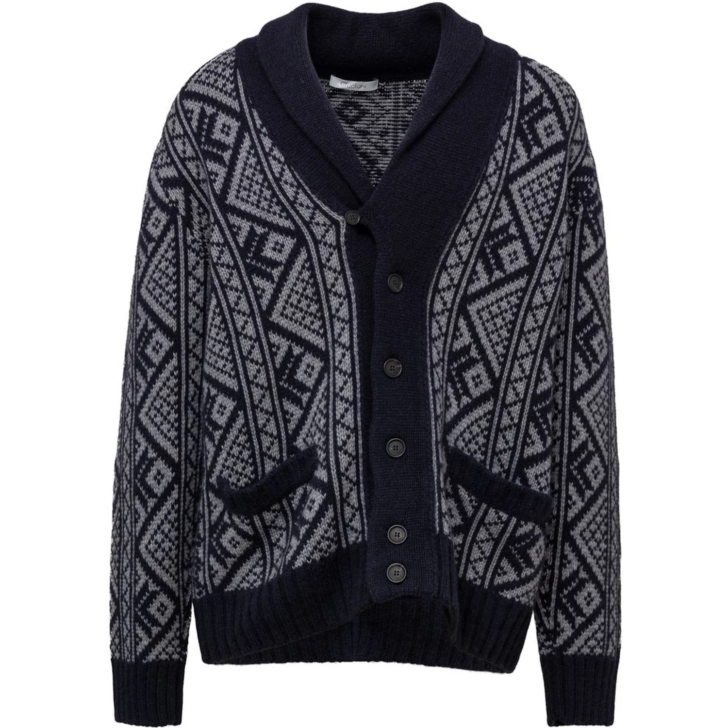 Bicolor Cashmere Cardigan