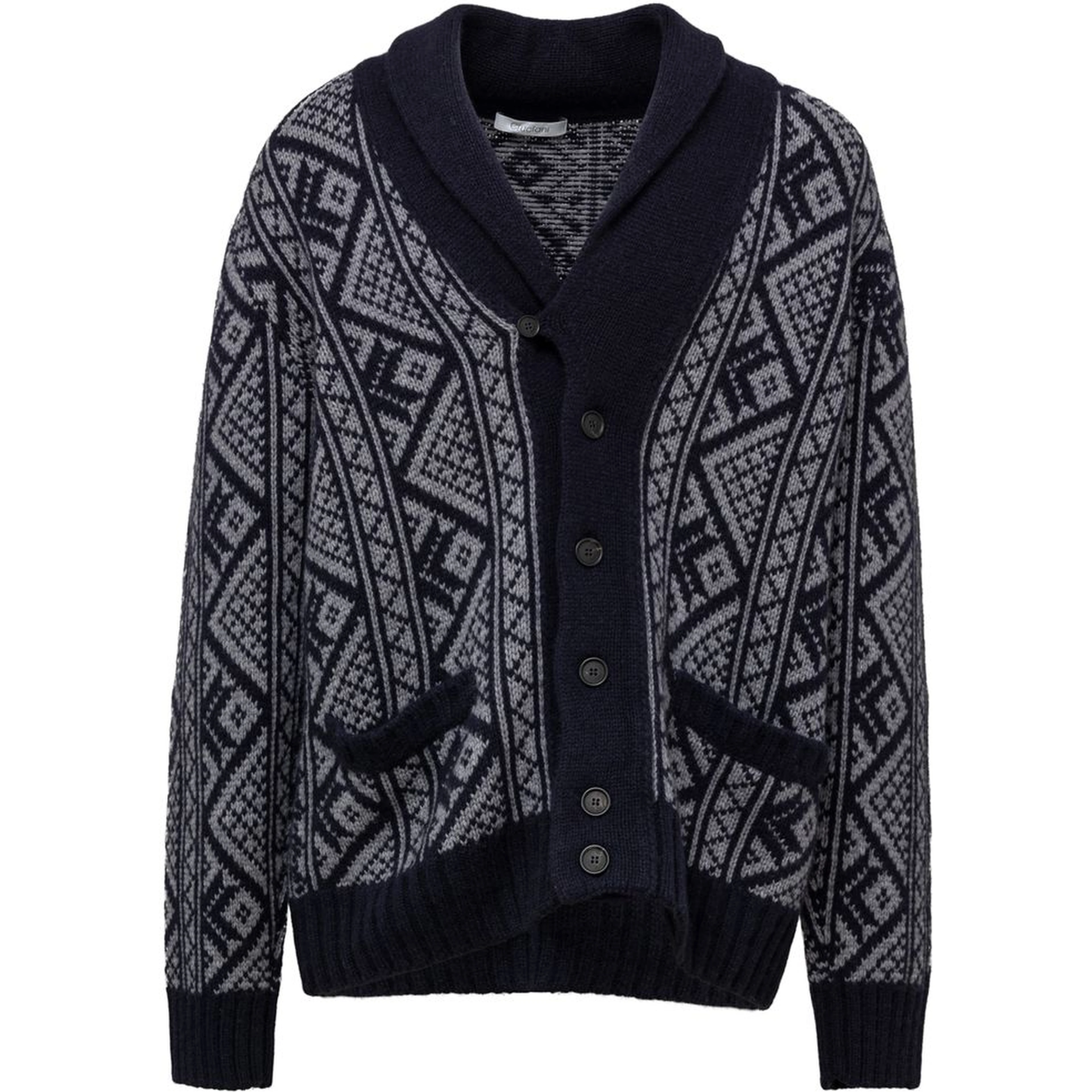 Bicolor Cashmere Cardigan