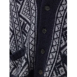 Bicolor Cashmere Cardigan