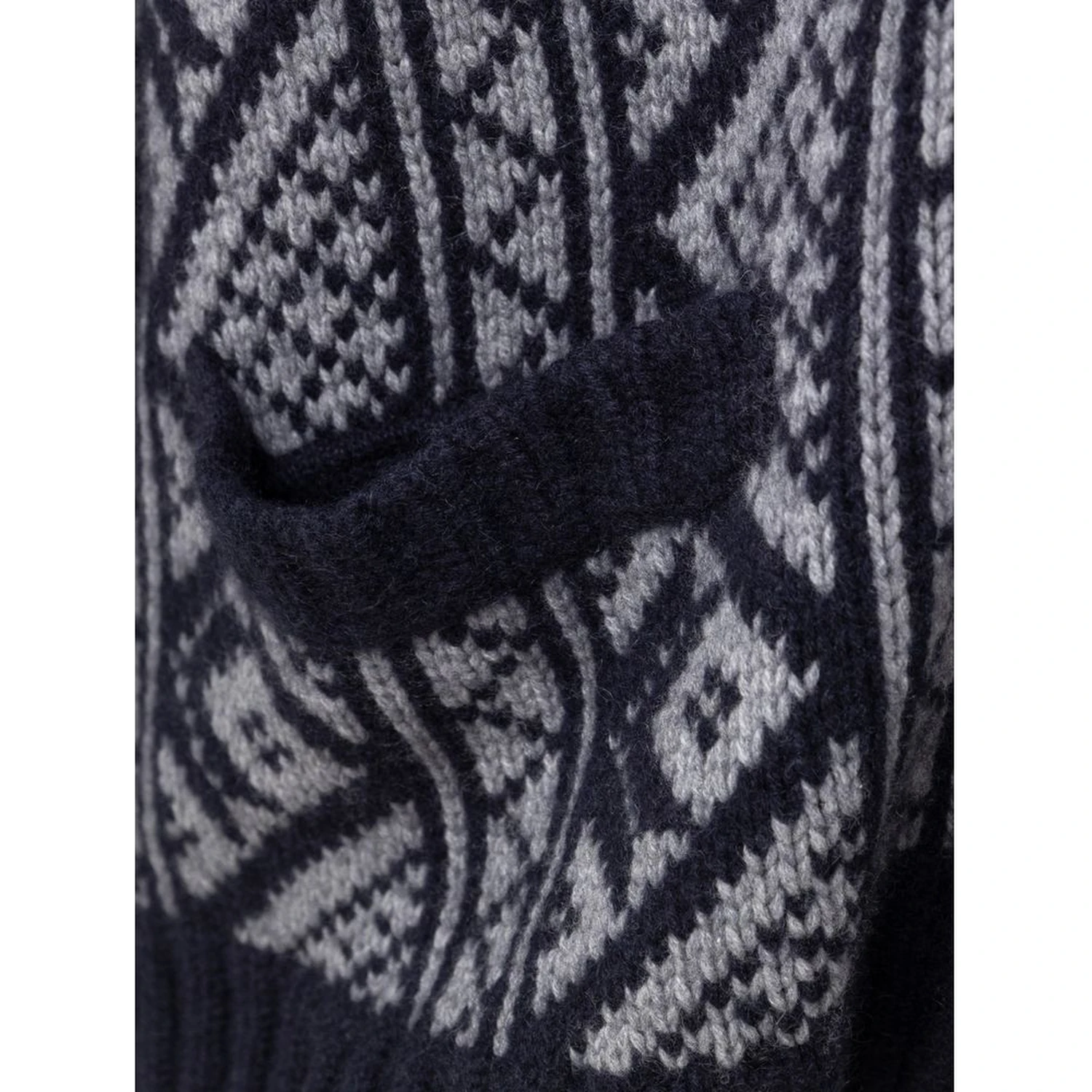 Bicolor Cashmere Cardigan