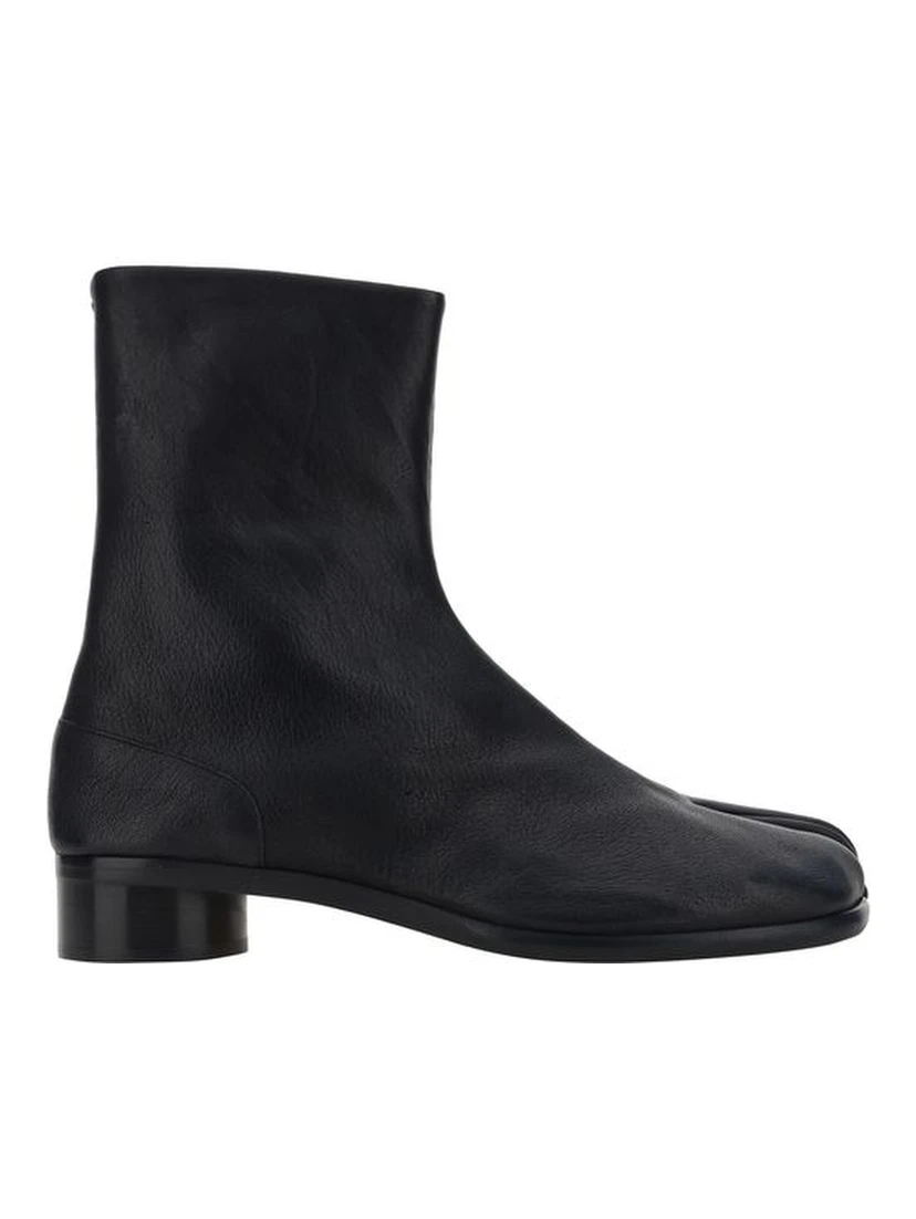 Black Camel Hair  Flat Boots