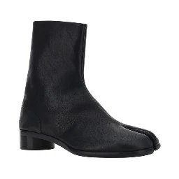 Black Camel Hair  Flat Boots