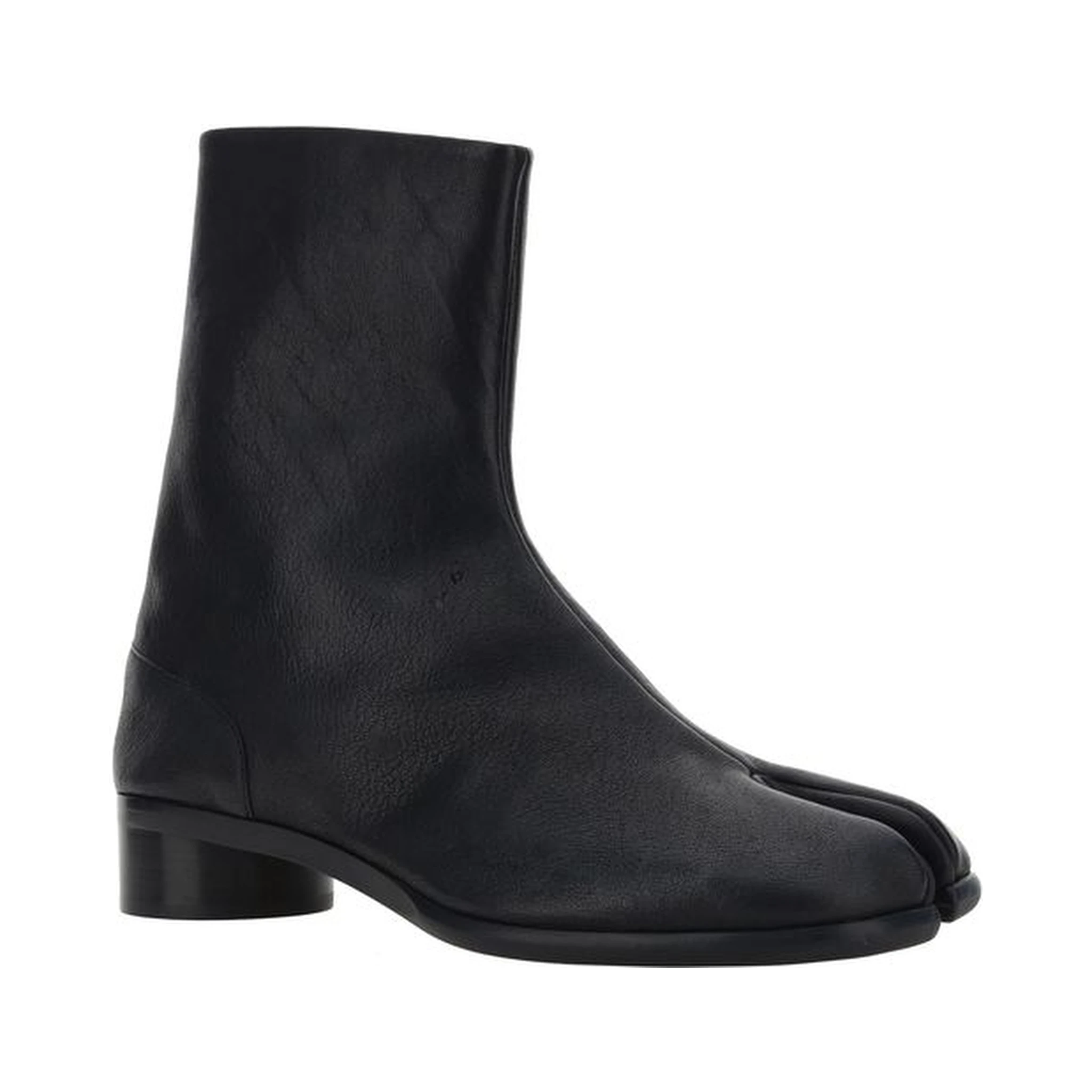 Black Camel Hair  Flat Boots