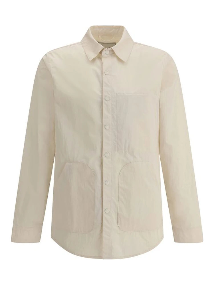 Cream Polyester Jackets And Coat