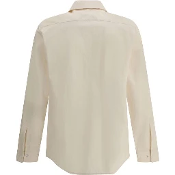 Cream Polyester Jackets And Coat