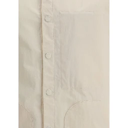 Cream Polyester Jackets And Coat