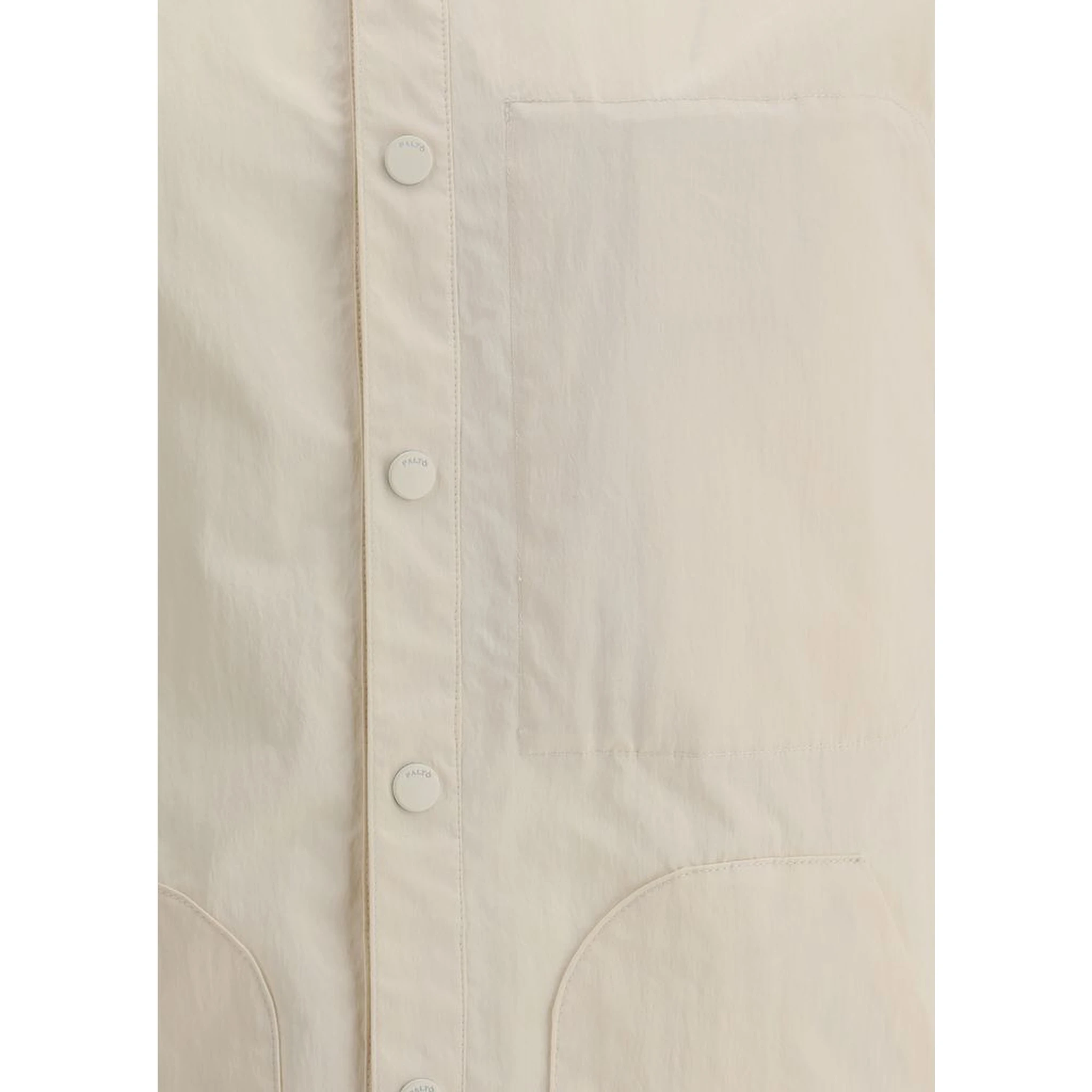 Cream Polyester Jackets And Coat