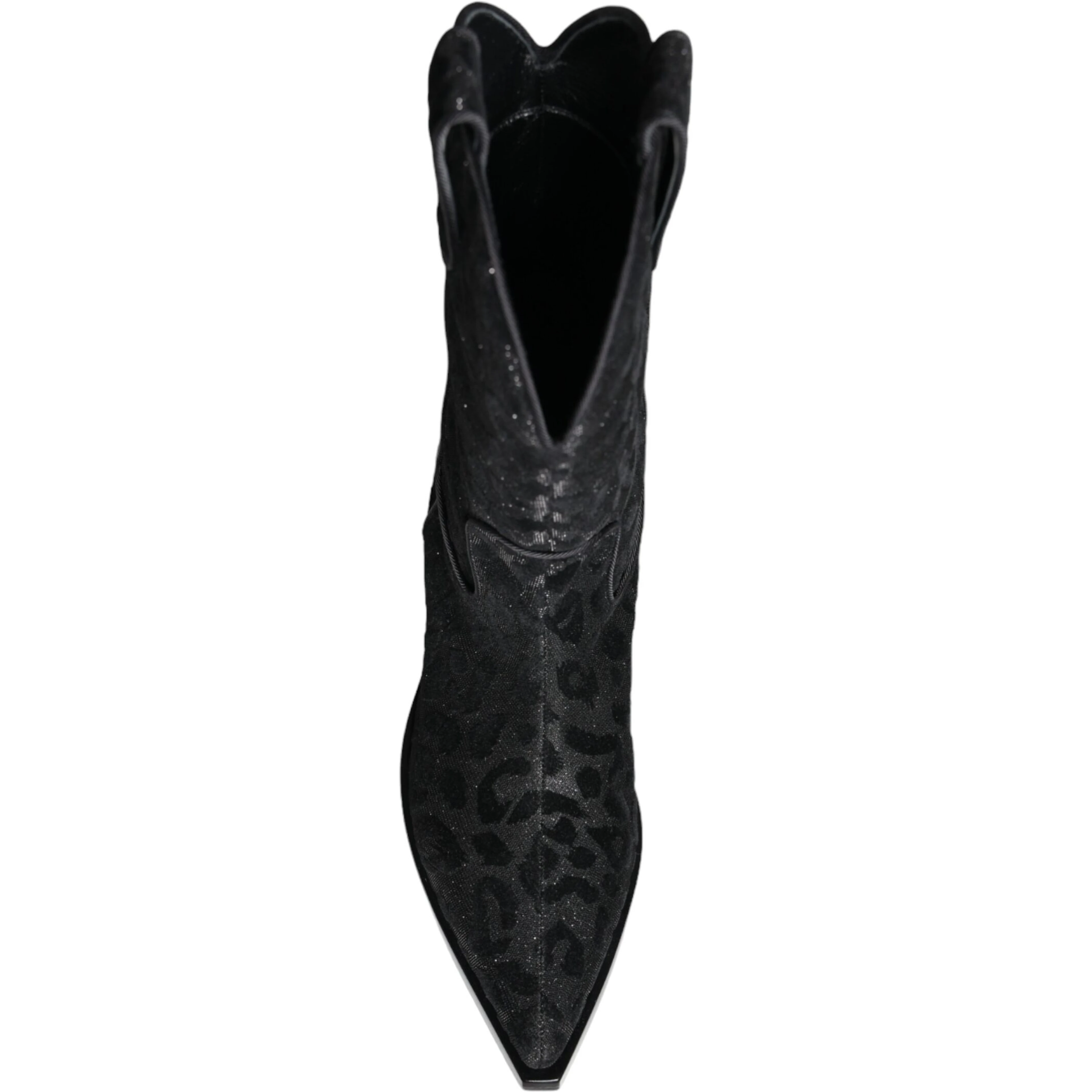 Black Gray Leopard Cowboy Boots Shoes