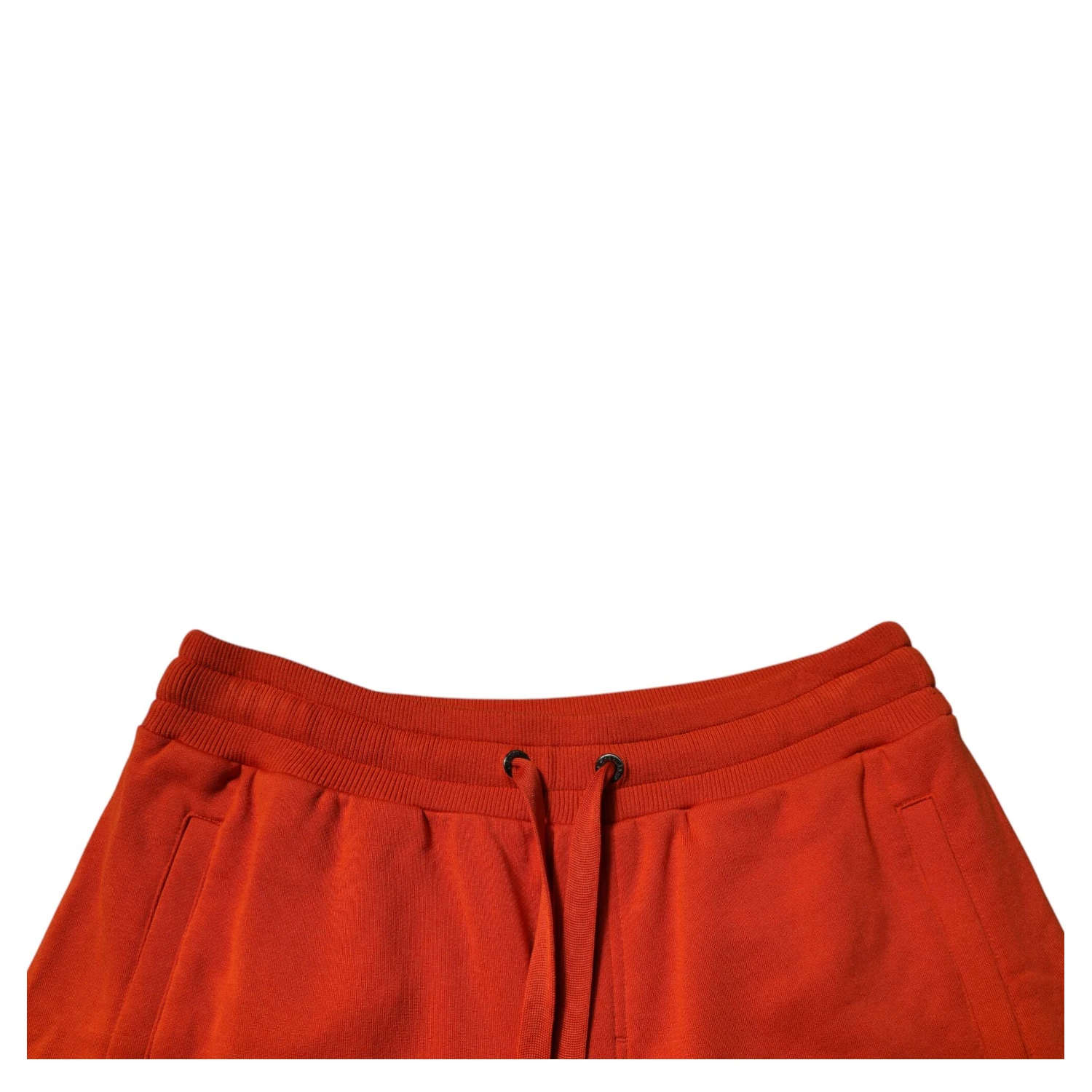 Red Cotton Blend Mid Waist Men Bermuda Shorts
