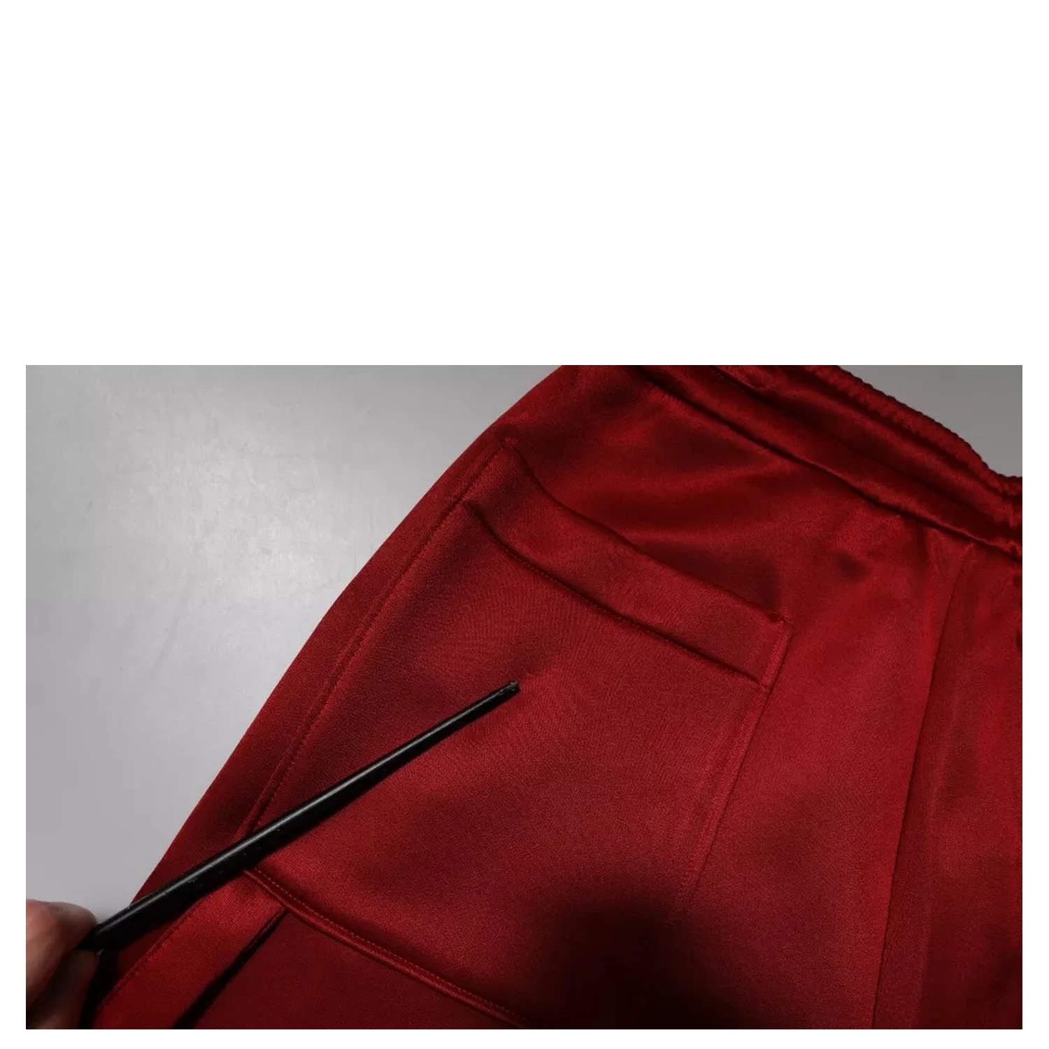 Maroon Viscose Nylon Mid Waist Bermuda Shorts