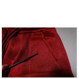 Maroon Viscose Nylon Mid Waist Bermuda Shorts