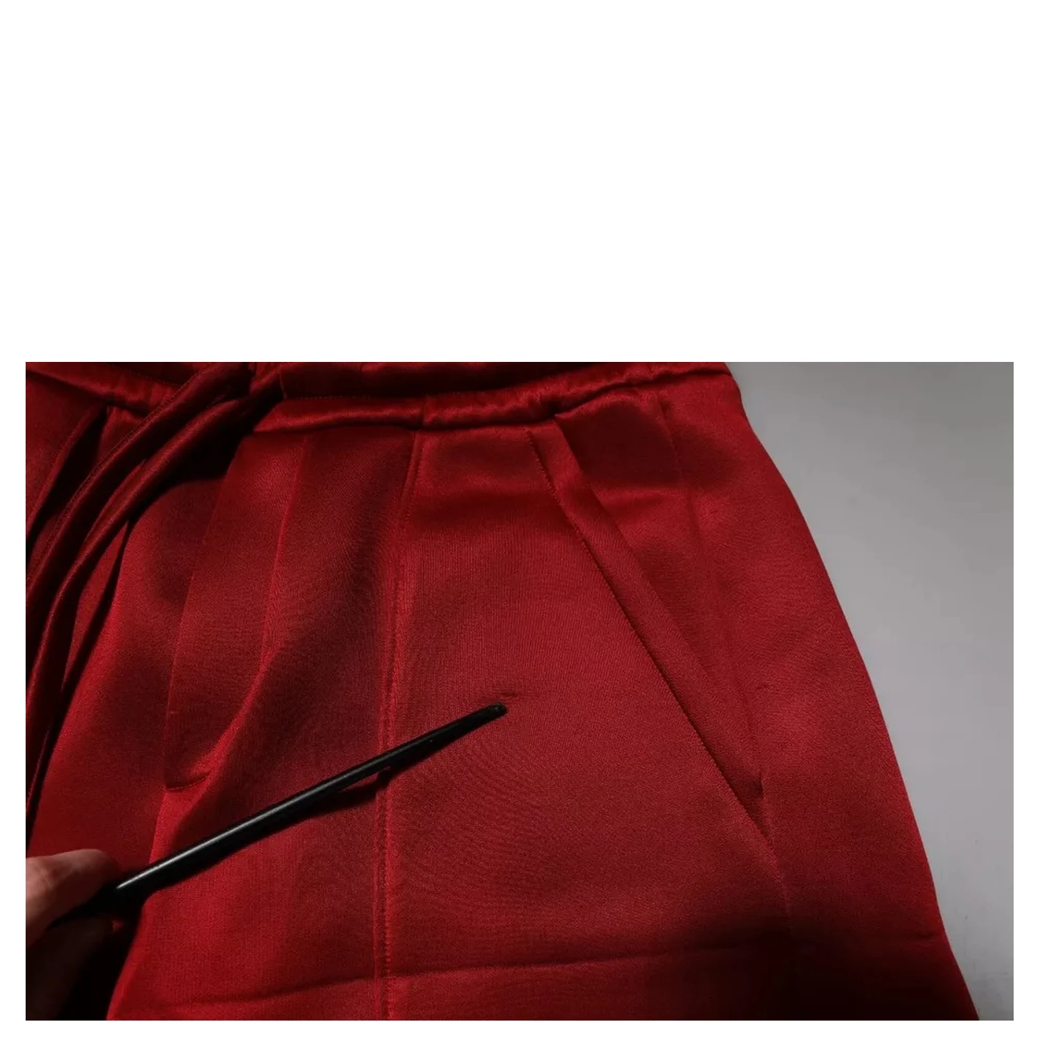 Maroon Viscose Nylon Mid Waist Bermuda Shorts