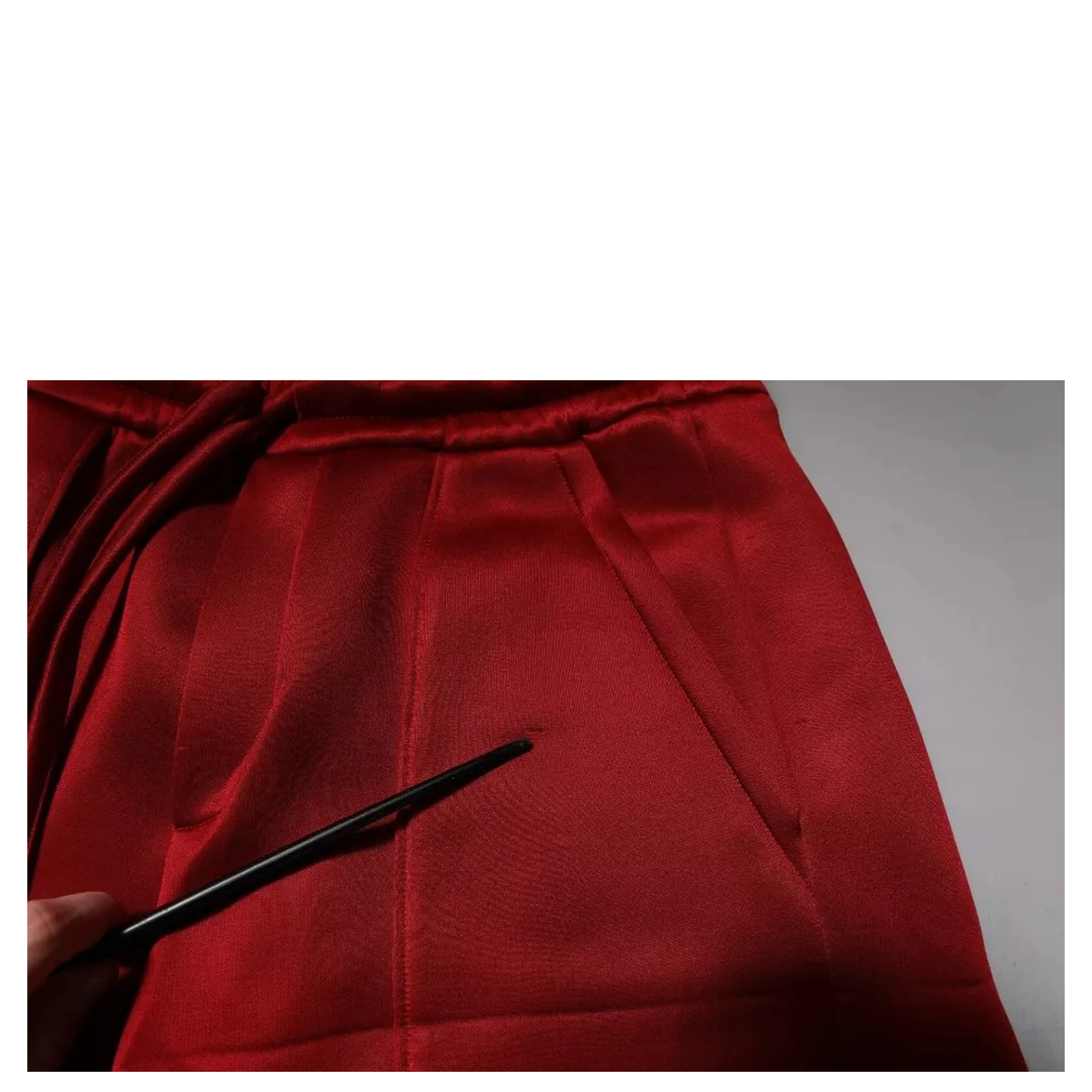 Maroon Viscose Nylon Mid Waist Bermuda Shorts