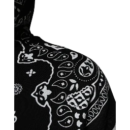 Black Bandana Hooded Men Sweatshirt Sweater