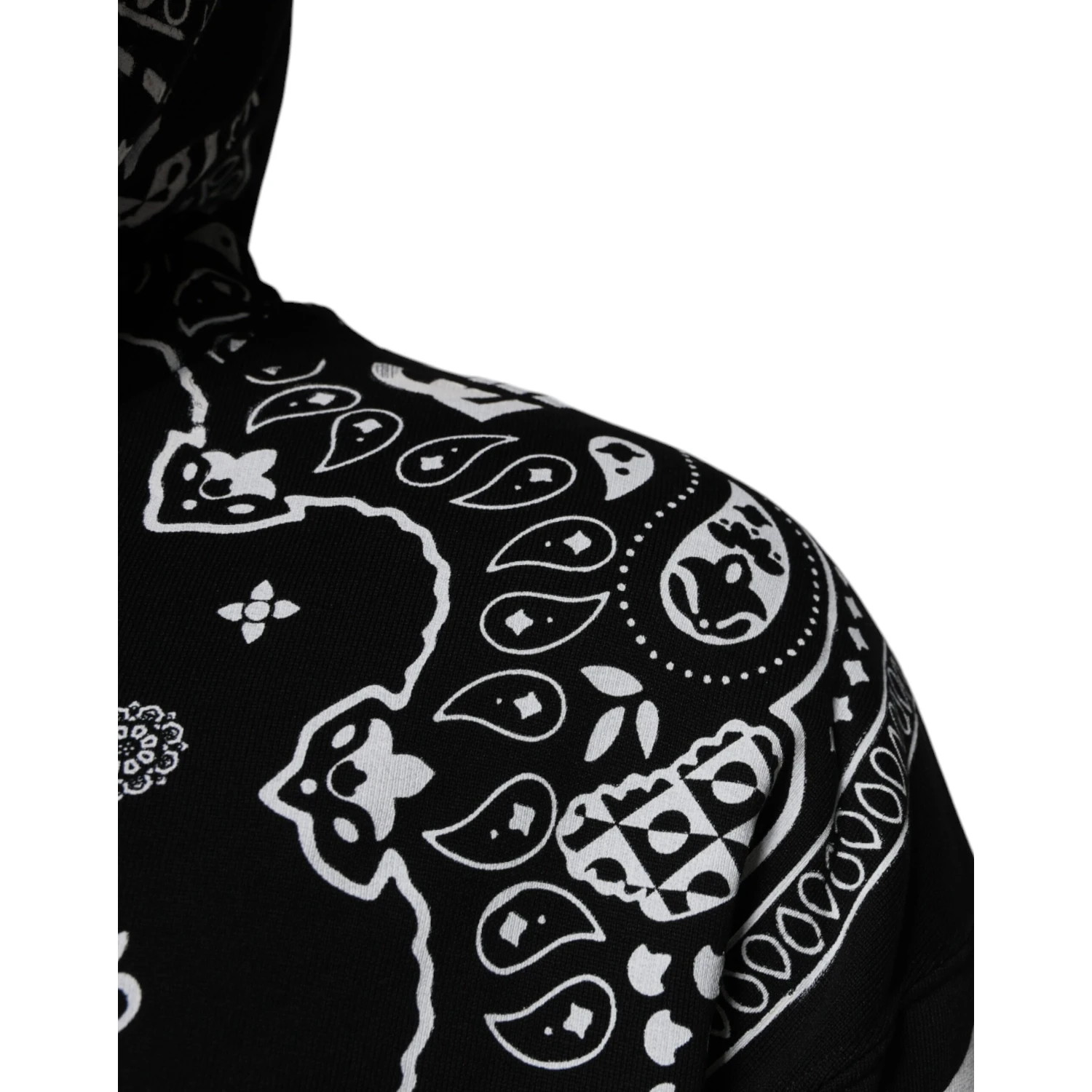 Black Bandana Hooded Men Sweatshirt Sweater