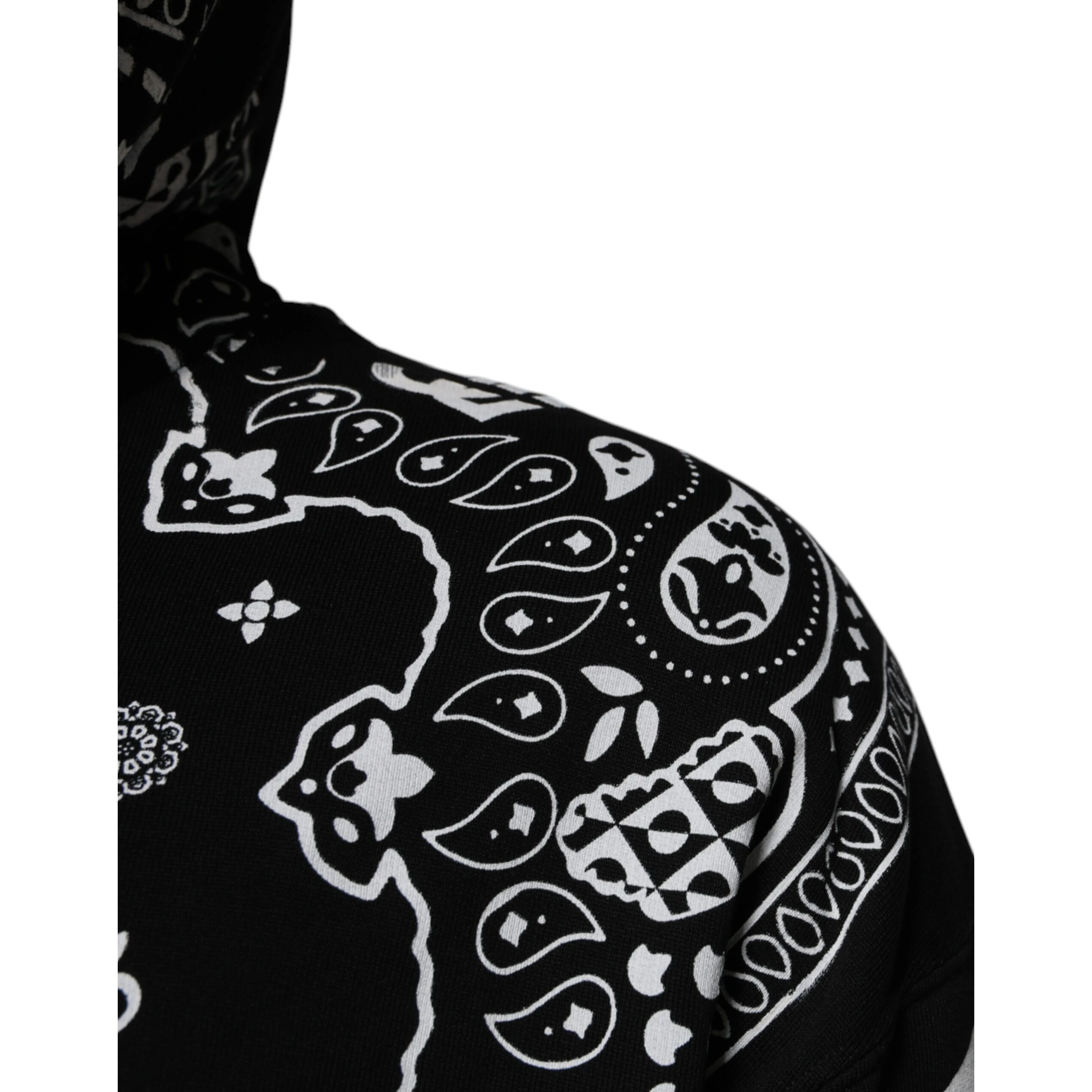 Black Bandana Hooded Men Sweatshirt Sweater