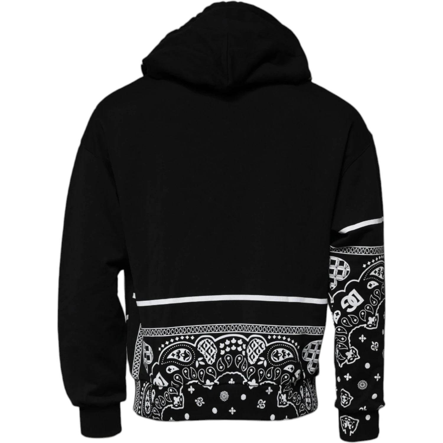 Black Bandana Hooded Men Sweatshirt Sweater