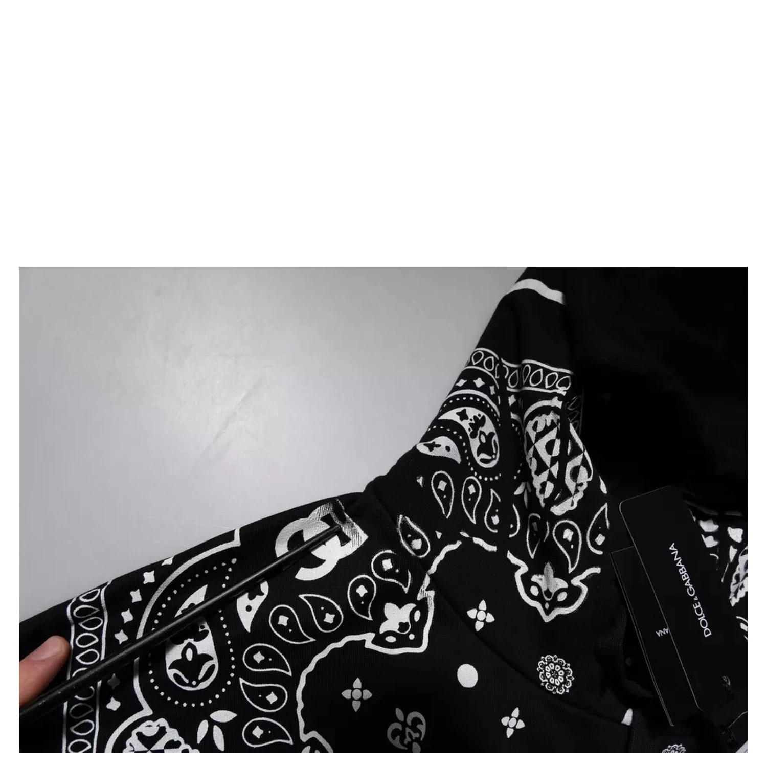 Black Bandana Hooded Men Sweatshirt Sweater