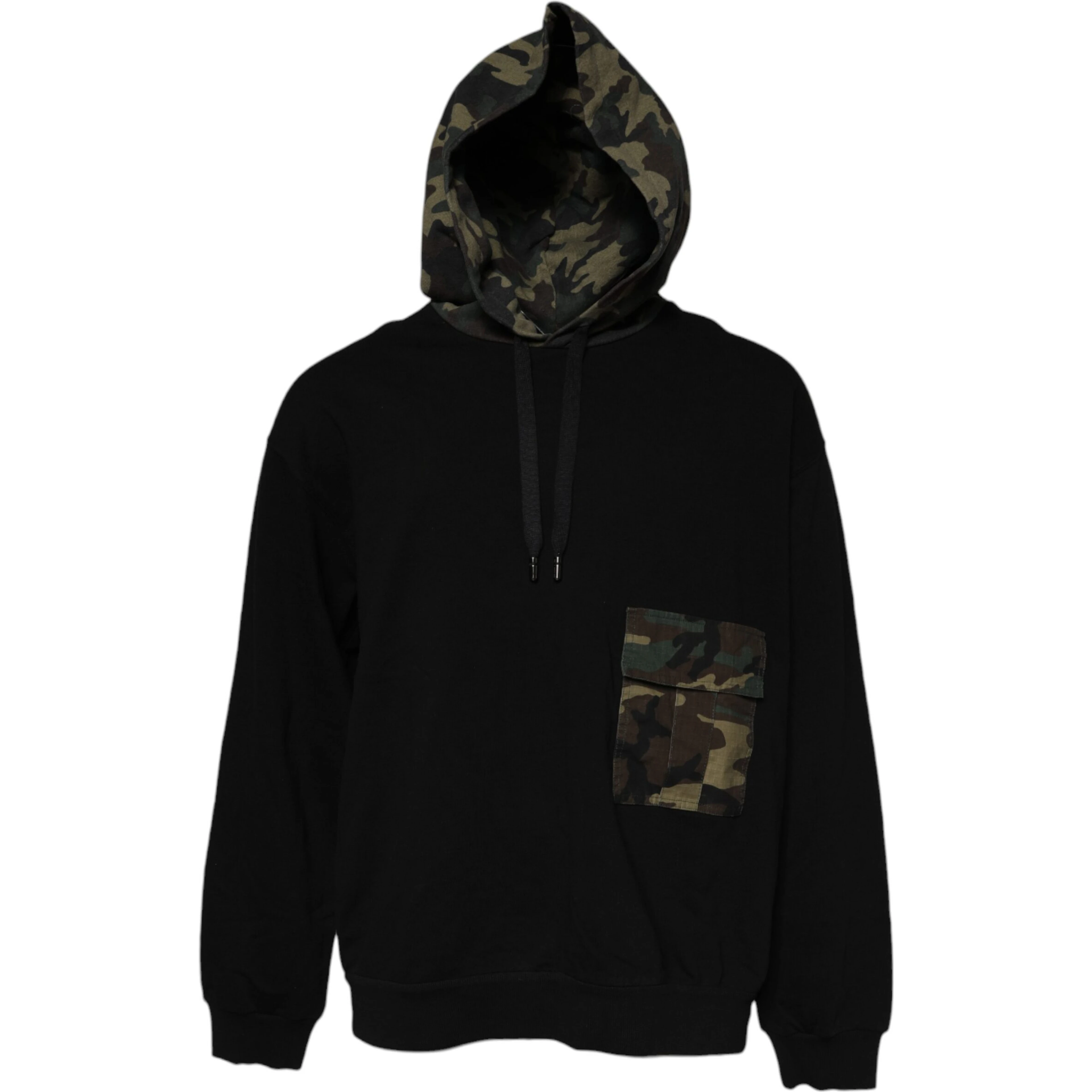 Black Camouflage Hooded Sweatshirt Sweater