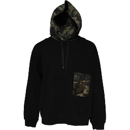 Black Camouflage Hooded Sweatshirt Sweater