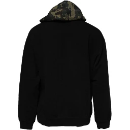 Black Camouflage Hooded Sweatshirt Sweater