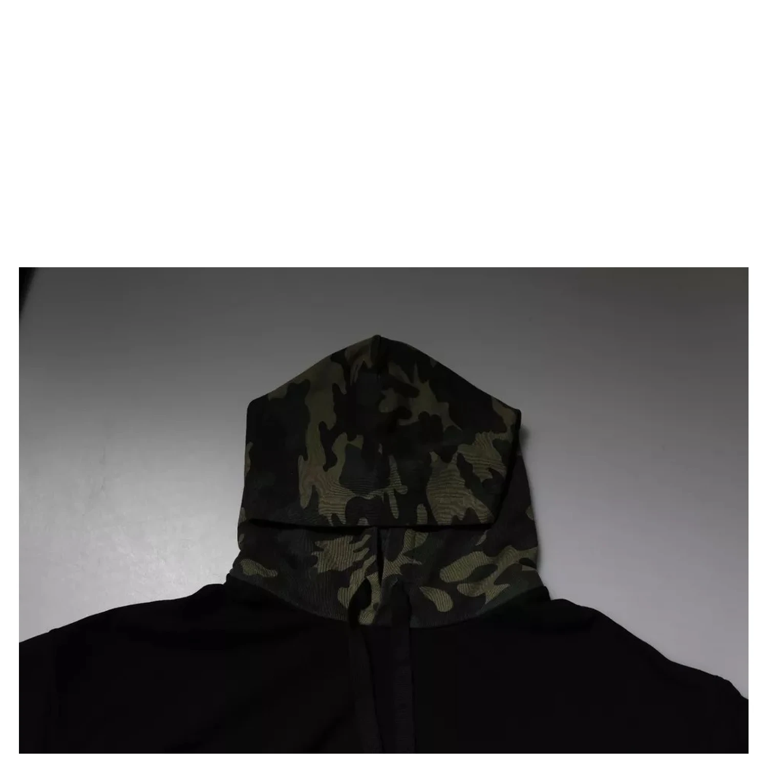 Black Camouflage Hooded Sweatshirt Sweater