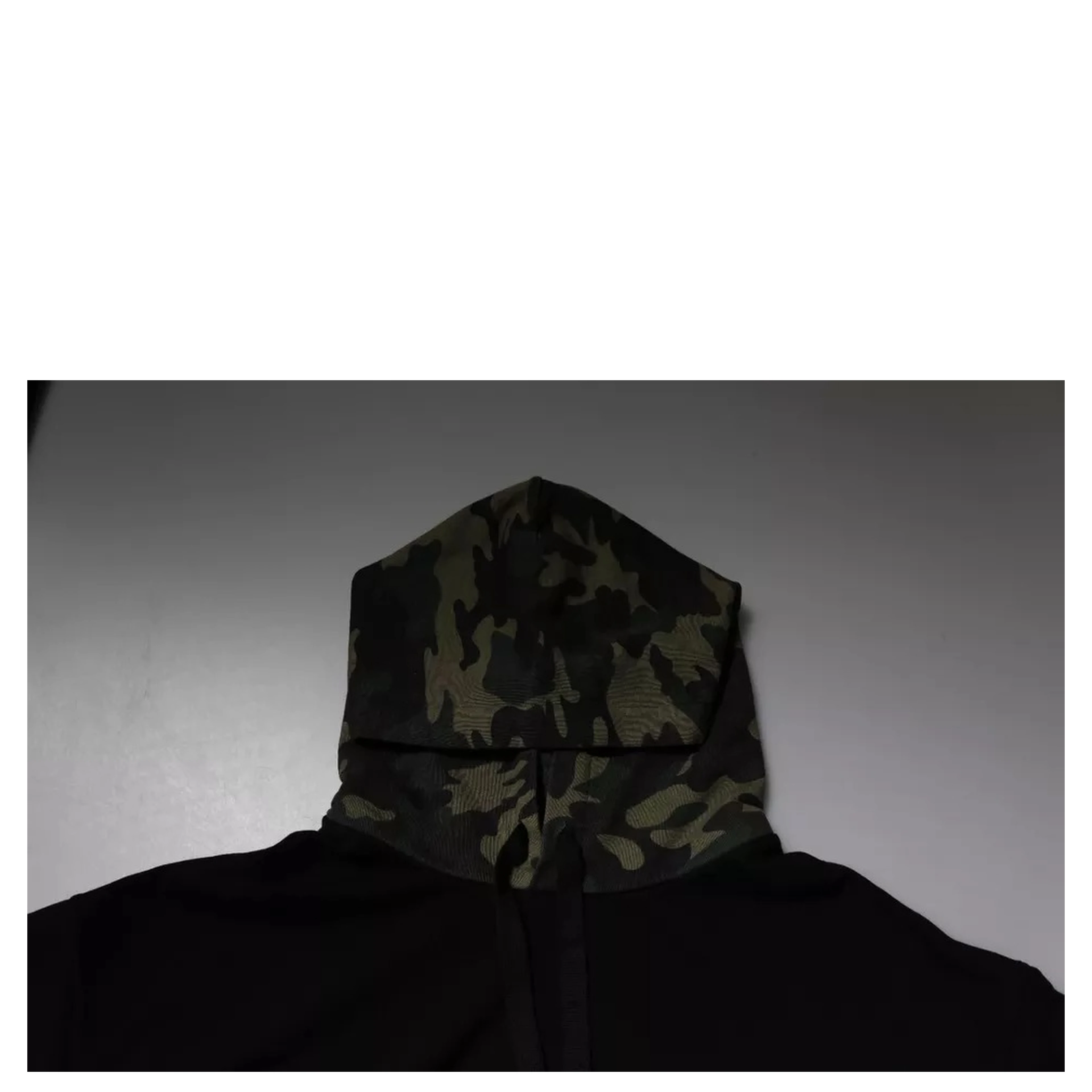 Black Camouflage Hooded Sweatshirt Sweater