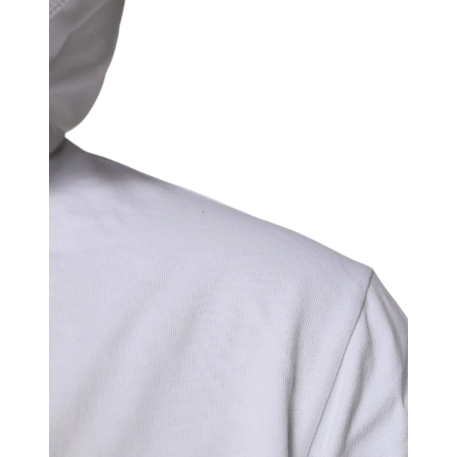 White Cotton Hooded Sweatshirt Sweater
