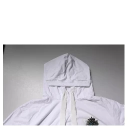White Cotton Hooded Sweatshirt Sweater